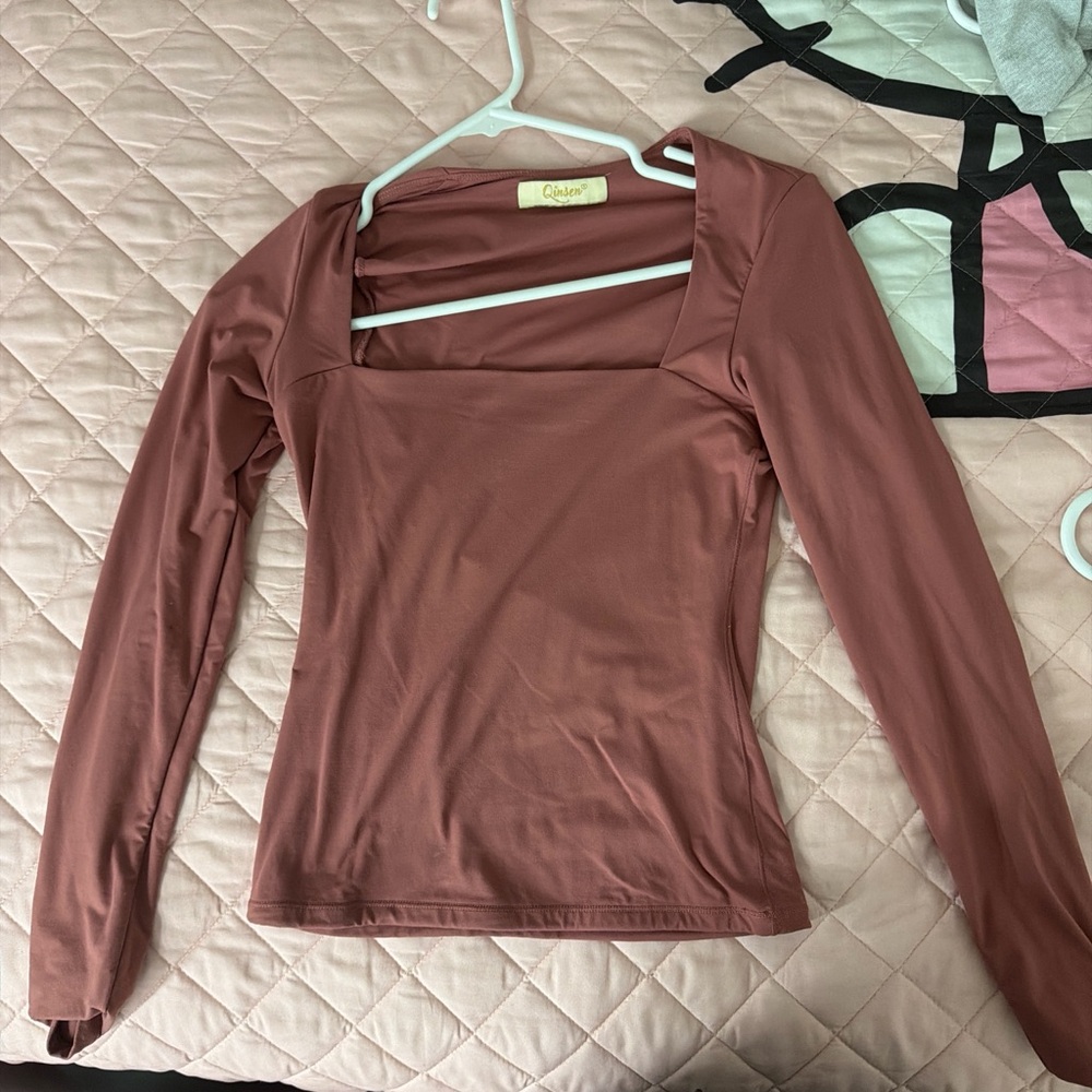 Chic Long Sleeve Top - Mauve